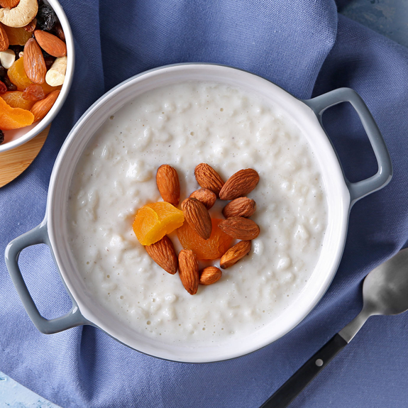 Dried Fruit and Nut Rice Pudding