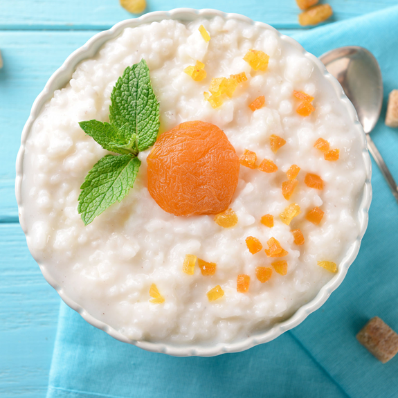 Dried Apricot & Rice Pudding